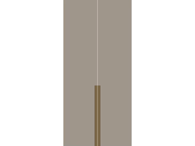 Modern Brown Vertical Decorative Pendant With Sleek Design On Gray Background 3d model