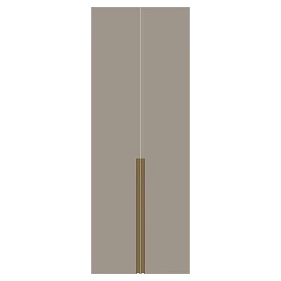 Modern Brown Vertical Decorative Pendant With Sleek Design On Gray Background 3d model
