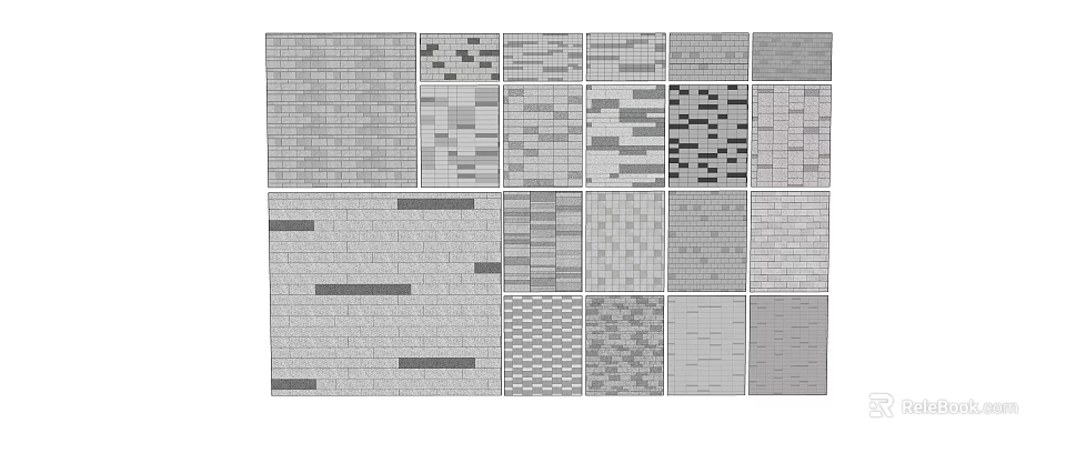 Garden Ornaments Design With Multiple Material Samples Various Textures And Patterns 3d model