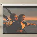 Projection Monitoring System With Security Camera And Movie Scene On Projection Screen