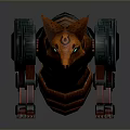 fox warrior machine fox mechanical fox mech fox sci-fi fox cyberfox 3d model