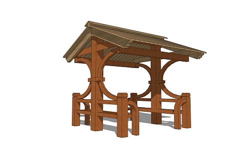 New Chinese Style Pavilion, Corridor Frame, Landscape Pavilion, Leisure Pavilion, Corridor, Special-shaped Frame, Rest Frame, Flower Frame, Gazebo Structure 3d model