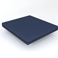 Navy Blue Mattress With Soft Padded Surface And Stitched Edge Design 3d model