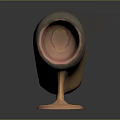 Detailed Biological Organism With Spiral Shell Muscular Inner Texture And Sturdy Base