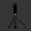 Gray Compact Computer Webcam with Tripod Stand and HD Lens for Video Streaming