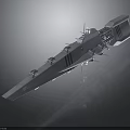 Modern Sleek Water Vessel With Metallic Exterior Streamlined Design And Technical Decks