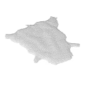 Square Natural Fur Rug With Realistic Brown White Texture For Living Room Decor