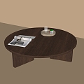 Modern solid wood coffee table 3d model