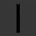 Black Plastic Gun Magazine With Grid Pattern Design And Orange Tip