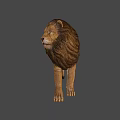 Realistic 3D Lion Model In Standing Pose With Detailed Mane And Features 3d model