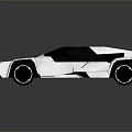 Sleek White Sports Car Featuring Geometric Angular Design In Low Poly 3D Render 3d model