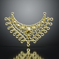 Modern Pendant Gold Pendant Gold Jewelry 3d model