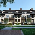 Modern Townhouse Prairie New Asia 3d model