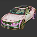 White Modern Car With Black Roof And Sleek Alloy Wheels Design