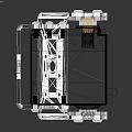Bolted Industrial Mechanical Device With Metal Frame Black Panel And Rollers