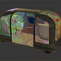 Futuristic Car Interior Design With Transparent Canopy Comfortable Seats And Dashboard