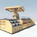 Modern Container Cereals Counter 3d model