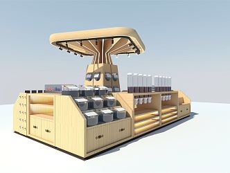 Modern Container Cereals Counter 3d model