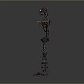 Mechanical Robot Character Design With Extended Arms And Detailed Legs
