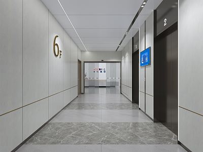 modern elevator hall model