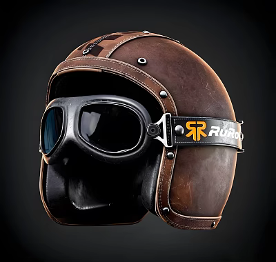 Modern Pilot Helmet Walking Helmet Pilot Helmet Head-Mounted Goggles 3d model