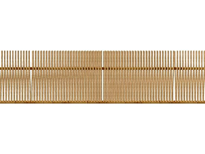 Modern Wooden Partition With Vertical Slats For Interior Room Divider Design 3d model