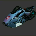 Futuristic Motorcycle With Sleek Blue Purple Gradient Body And Aerodynamic Shiny Design