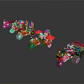 Different Styles of Red Black Motorcycle and Tricycle LEGO Models