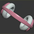 Pink Over Ear Headphones With Comfortable Earmuffs And Stylish Electronic Design
