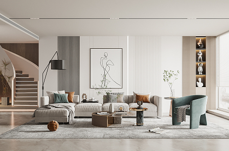 modern living room 3d model