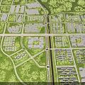 Wide Urban Road Infrastructure With Central Yellow Line Trees Vehicles And Canal