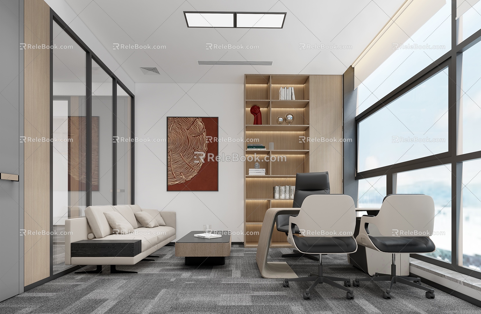 Modern Office Manager's Office 3d model