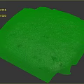 Grayish White Ground Surface With Green Spots Small Stones And Uneven Texture