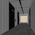 Modern Elevator Hall Elevator Office Corridor Office Building Elevator Car Company Elevator 3d model