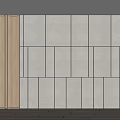 Modern Sofa Background Wall Interior With Textured Tiles And Wooden Frames