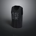 Black Sleeveless Vest With White TIME TO RISE Text For Casual Daily Use