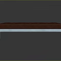 Modern Red Upholstered Bench With Metal Legs And Tufted Surface Design