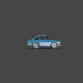 Blue Vintage Sports Car With Classic Body Design And Chrome Wheels