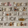 Cute Stuffed Animal Dolls Collection with Various Shapes Soft Textures and Decorative Designs