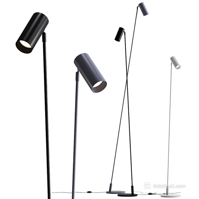 Modern Floor Lamps With Sleek Design And Different Color Options For Living Room 3d model 