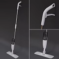Handheld Daily Cleaning Appliance With White Pole Black Component And Transparent Part