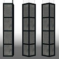 Industrial LOFT Columns Metal Grid Columns Cement Columns 3d model