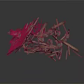 Jumbled Construction Debris Pile With Wooden Planks And Metal Structures