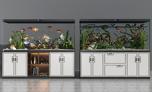 New Chinese Fish Tank Aquarium 3d model