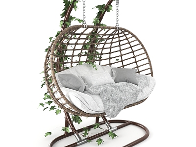 Modern Hanging Chair Outdoor Woven Hanging Chair 3d model