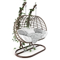 Modern Hanging Chair Outdoor Woven Hanging Chair 3d model