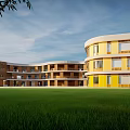 Modern Kindergarten Architecture Kindergarten Sales Office Architecture Commercial Architecture Exhibition Art Gallery Architecture 3d model