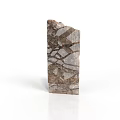 Natural Wood Like Stone Block With Brown Gray Textured Surface For Decorative Use