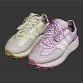 White Casual Sneakers With Laces And Brown Sole For Daily Wear