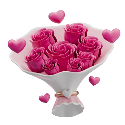 Modern Rose Flower bouquet Flower Cartoon bouquet 3d model Modern Rose Flower bouquet Flower Cartoon bouquet 3d model